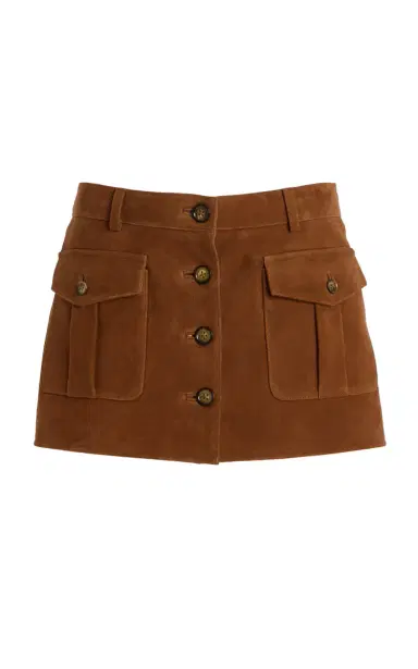 THE GARMENT Goatskin Suede Mini Skirt | Thumbnail 1 THE GARMENT Goatskin Suede Mini Skirt | Thumbnail 1
