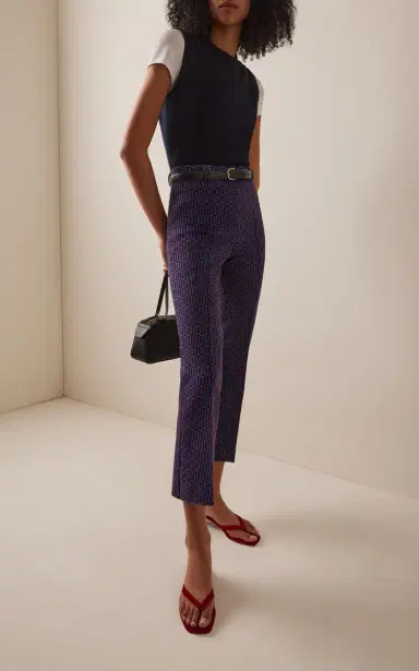 High Sport Charlie Cotton-Blend Geo-Jacquard Flared Pants | Thumbnail 3 High Sport Charlie Cotton-Blend Geo-Jacquard Flared Pants | Thumbnail 3