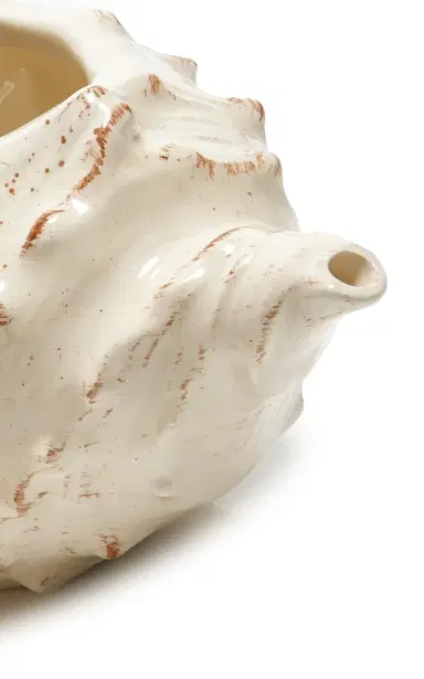 Moda Domus Riviera Shell Ceramic Teapot - White | Thumbnail 3 Moda Domus Riviera Shell Ceramic Teapot - White | Thumbnail 3