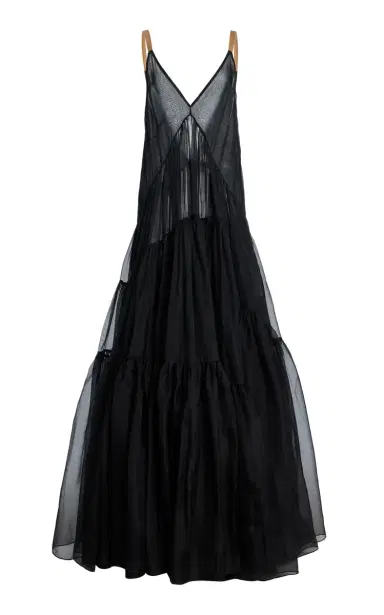 Temily Exclusive Theatre for Dreamers Tiered Silk Gown | Thumbnail 6 Temily Exclusive Theatre for Dreamers Tiered Silk Gown | Thumbnail 6