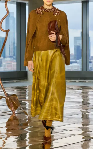 Ulla Johnson Aninda Leather Midi Skirt | Thumbnail 5 Ulla Johnson Aninda Leather Midi Skirt | Thumbnail 5