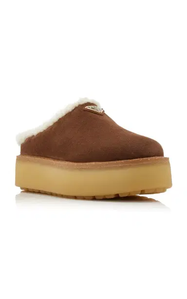 Prada Shearling Platform Mules | Thumbnail 3 Prada Shearling Platform Mules | Thumbnail 3