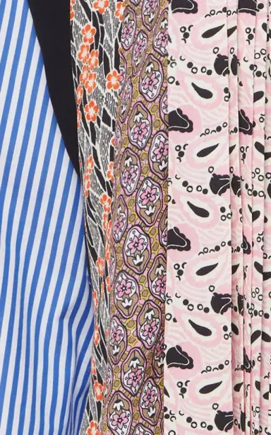 Prada Pleated Patchwork Shirt | Thumbnail 4 Prada Pleated Patchwork Shirt | Thumbnail 4