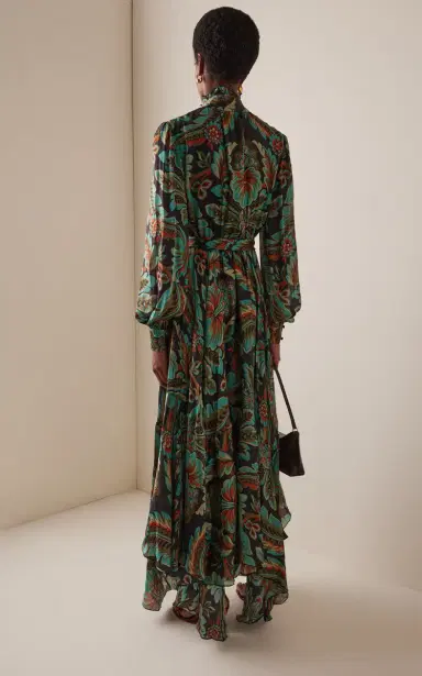 Etro Ruffled Silk Maxi Dress | Thumbnail 9 Etro Ruffled Silk Maxi Dress | Thumbnail 9