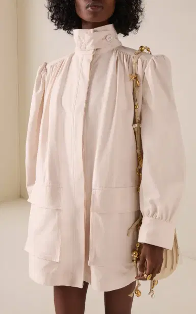 Chloé Puff-Sleeve Cotton Canvas Utility Jacket | Thumbnail 11 Chloé Puff-Sleeve Cotton Canvas Utility Jacket | Thumbnail 11