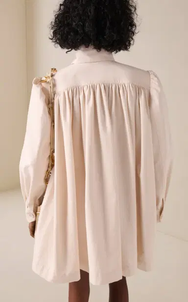 Chloé Puff-Sleeve Cotton Canvas Utility Jacket | Thumbnail 4 Chloé Puff-Sleeve Cotton Canvas Utility Jacket | Thumbnail 4