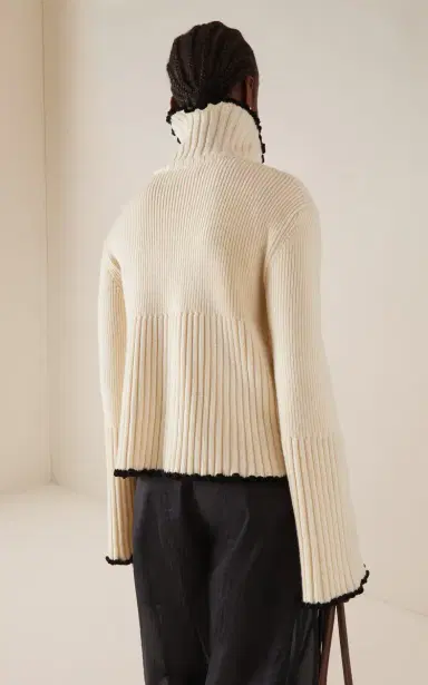 Jil Sander Ribbed-Knit Wool-Blend Sweater | Thumbnail 4 Jil Sander Ribbed-Knit Wool-Blend Sweater | Thumbnail 4