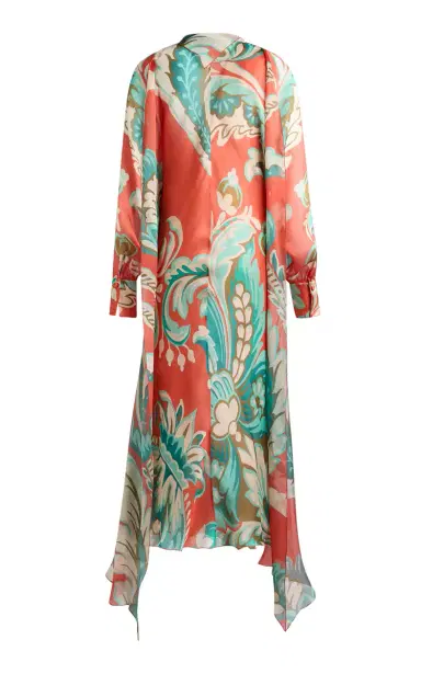 Etro Patterned Silk Midi Dress | Thumbnail 5 Etro Patterned Silk Midi Dress | Thumbnail 5