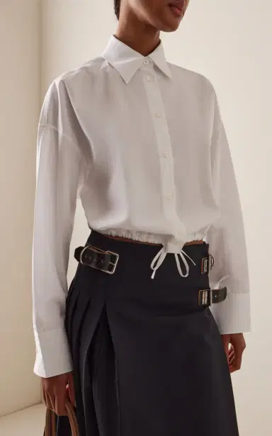 Prada Oversized Cotton-Poplin Shirt | Thumbnail 2 Prada Oversized Cotton-Poplin Shirt | Thumbnail 2