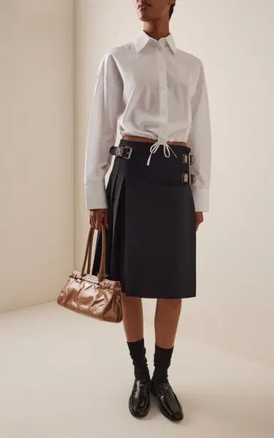 Prada Oversized Cotton-Poplin Shirt | Thumbnail 3 Prada Oversized Cotton-Poplin Shirt | Thumbnail 3