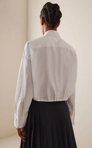 Prada Oversized Cotton-Poplin Shirt | Thumbnail 4 Prada Oversized Cotton-Poplin Shirt | Thumbnail 4