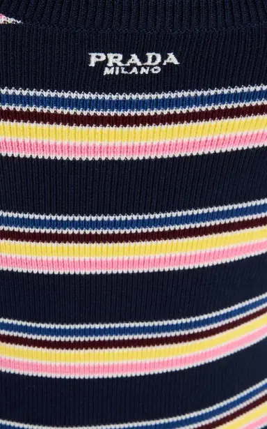 Prada Striped Cotton Midi Tank Dress | Thumbnail 5 Prada Striped Cotton Midi Tank Dress | Thumbnail 5