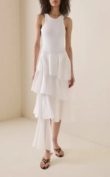 Alaïa Spiral Cotton-Linen Skirt | Thumbnail 2 Alaïa Spiral Cotton-Linen Skirt | Thumbnail 2