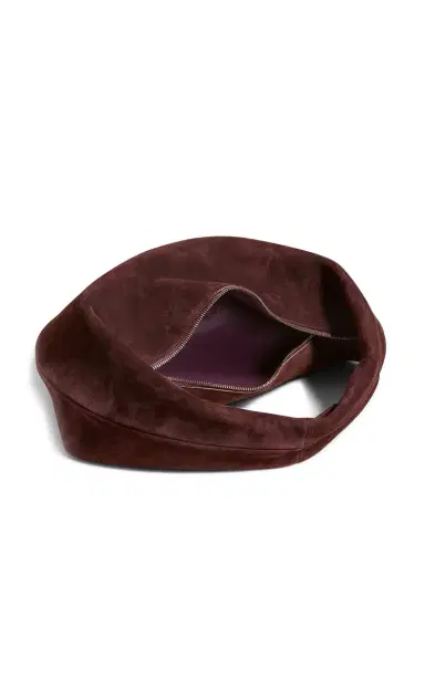 Khaite Olivia Medium Suede Hobo Bag - Purple - OS | Thumbnail 12 Khaite Olivia Medium Suede Hobo Bag - Purple - OS | Thumbnail 12