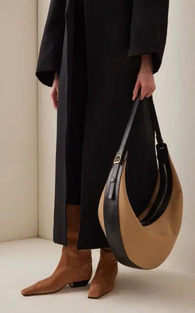 Khaite Augustina Canvas-Leather Hobo Bag | Thumbnail 2 Khaite Augustina Canvas-Leather Hobo Bag | Thumbnail 2