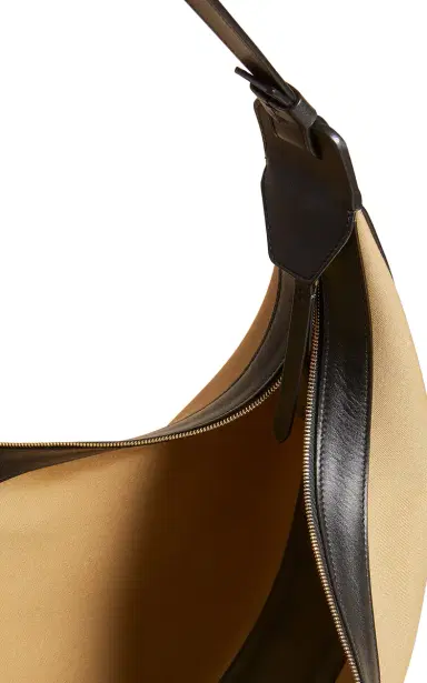 Khaite Augustina Canvas-Leather Hobo Bag | Thumbnail 4 Khaite Augustina Canvas-Leather Hobo Bag | Thumbnail 4