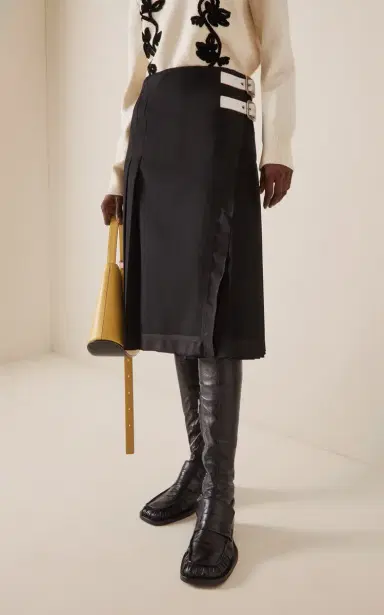 Jil Sander Wool Midi Skirt | Thumbnail 3 Jil Sander Wool Midi Skirt | Thumbnail 3