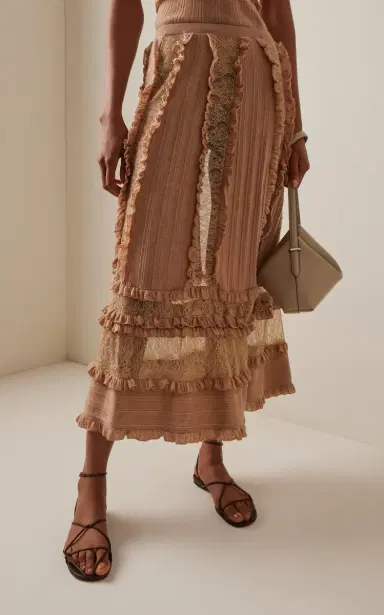 Ulla Johnson Vivian Embroidered Wool Midi Skirt | Thumbnail 3 Ulla Johnson Vivian Embroidered Wool Midi Skirt | Thumbnail 3