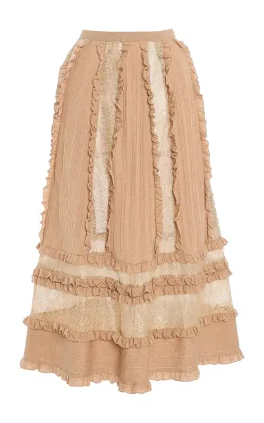 Ulla Johnson Vivian Embroidered Wool Midi Skirt | Thumbnail 6 Ulla Johnson Vivian Embroidered Wool Midi Skirt | Thumbnail 6