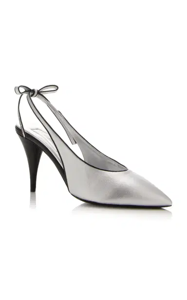 Miu Miu Metallic Leather Slingback Pumps | Thumbnail 3 Miu Miu Metallic Leather Slingback Pumps | Thumbnail 3