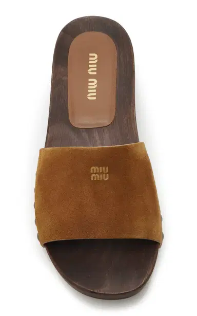 Miu Miu Suede Clogs | Thumbnail 4 Miu Miu Suede Clogs | Thumbnail 4