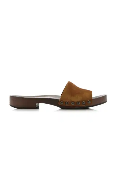 Miu Miu Suede Clogs | Thumbnail 1 Miu Miu Suede Clogs | Thumbnail 1