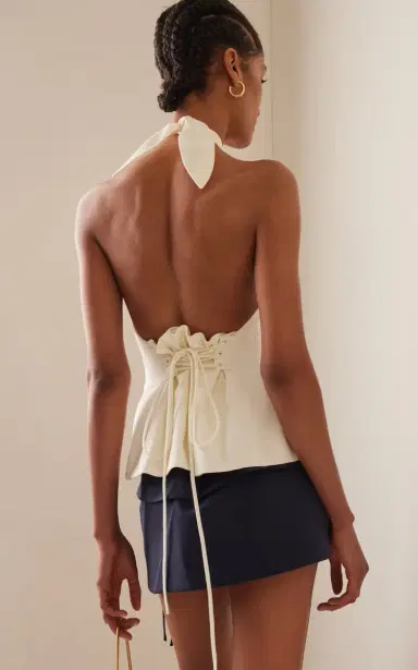 Tae Park Exclusive Sculpted Silk Halter Top | Thumbnail 5 Tae Park Exclusive Sculpted Silk Halter Top | Thumbnail 5