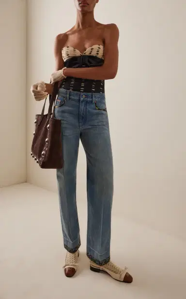 Valentino Garavani Two-Tone Leather Slingback Flats | Thumbnail 3 Valentino Garavani Two-Tone Leather Slingback Flats | Thumbnail 3