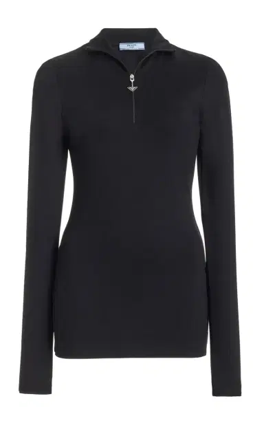 Prada Stretch-Jersey Top | Thumbnail 6 Prada Stretch-Jersey Top | Thumbnail 6