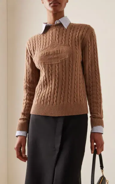 Prada Logo-Knit Cashmere Sweater | Thumbnail 3 Prada Logo-Knit Cashmere Sweater | Thumbnail 3