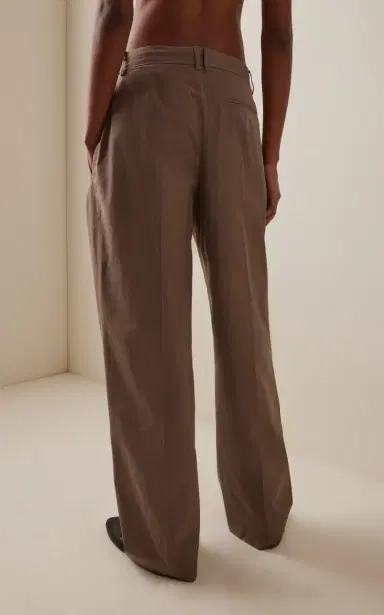 The Row Alfidis Pleated Cotton Straight-Leg Pants | Thumbnail 4 The Row Alfidis Pleated Cotton Straight-Leg Pants | Thumbnail 4