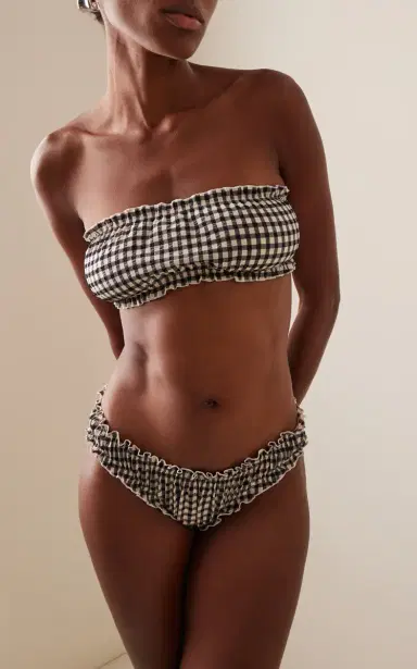 JUILLET SWIMWEAR Lee Checked Bikini Top | Thumbnail 2 JUILLET SWIMWEAR Lee Checked Bikini Top | Thumbnail 2