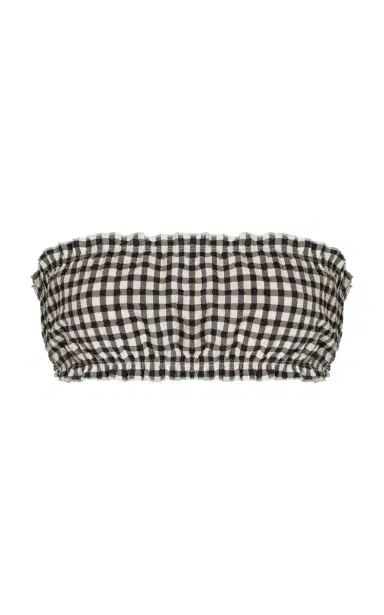 JUILLET SWIMWEAR Lee Checked Bikini Top | Thumbnail 1 JUILLET SWIMWEAR Lee Checked Bikini Top | Thumbnail 1