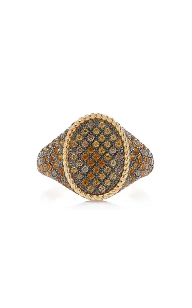 Yvonne Léon Python Oval Signet Ring | Thumbnail 1 Yvonne Léon Python Oval Signet Ring | Thumbnail 1
