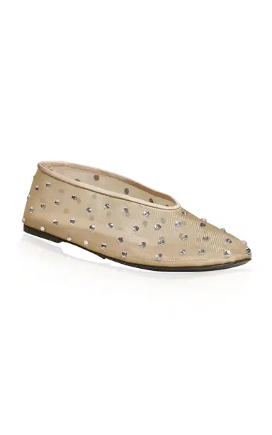 Khaite Marcy Crystal-Embellished Mesh Flats | Thumbnail 3 Khaite Marcy Crystal-Embellished Mesh Flats | Thumbnail 3