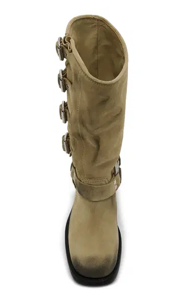 Miu Miu Buckled Leather Boots | Thumbnail 3 Miu Miu Buckled Leather Boots | Thumbnail 3