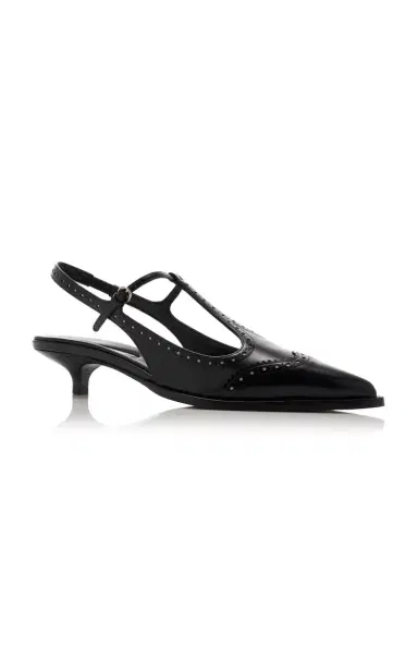 Miu Miu Leather Slingback Pumps | Thumbnail 4 Miu Miu Leather Slingback Pumps | Thumbnail 4
