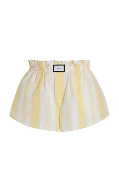 Yaitte Palma Jacquard-Striped Cotton Shorts | Thumbnail 10 Yaitte Palma Jacquard-Striped Cotton Shorts | Thumbnail 10