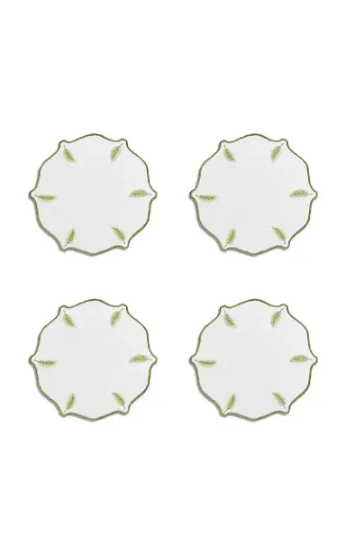 Tiffany & Co. Set-of-Four Wisteria Embroidered Linen Coasters - Multi | Thumbnail 4 Tiffany & Co. Set-of-Four Wisteria Embroidered Linen Coasters - Multi | Thumbnail 4