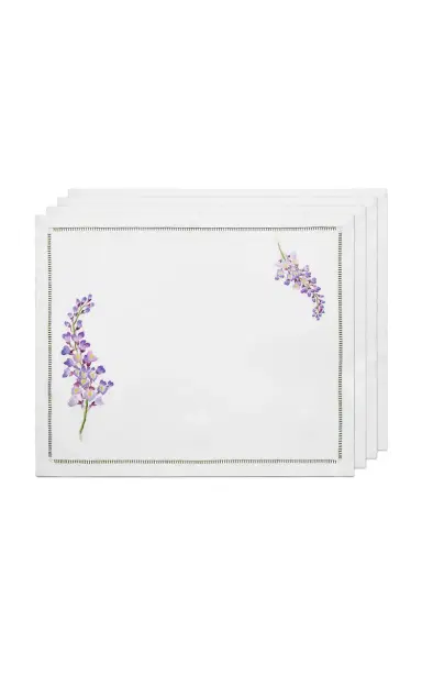 Tiffany & Co. Set-of-Four Wisteria Embroidered-Linen Placemats - Multi | Thumbnail 1 Tiffany & Co. Set-of-Four Wisteria Embroidered-Linen Placemats - Multi | Thumbnail 1