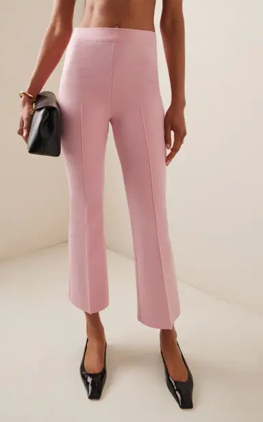 High Sport Exclusive Kick Stretch-Cotton Knit Cropped Flared Pants | Thumbnail 3 High Sport Exclusive Kick Stretch-Cotton Knit Cropped Flared Pants | Thumbnail 3