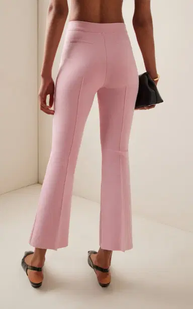 High Sport Exclusive Kick Stretch-Cotton Knit Cropped Flared Pants | Thumbnail 4 High Sport Exclusive Kick Stretch-Cotton Knit Cropped Flared Pants | Thumbnail 4