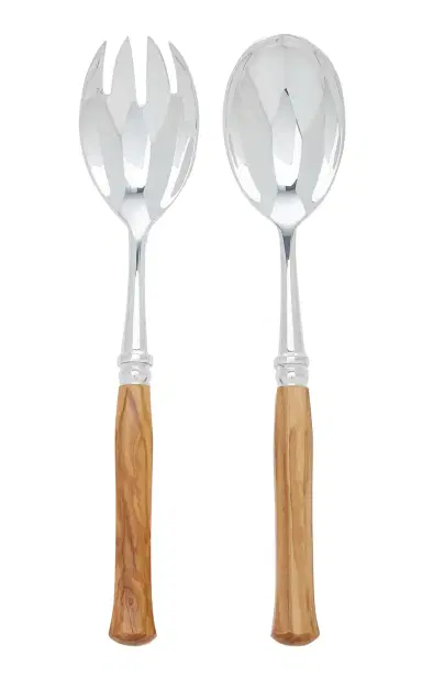 Alain Saint-Joanis Riviera Silver-Plated Olivewood Salad Set - Brown | Thumbnail 5 Alain Saint-Joanis Riviera Silver-Plated Olivewood Salad Set - Brown | Thumbnail 5