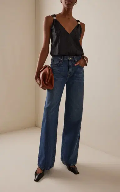 Brandon Maxwell The Callan Mid-Rise Wide-Leg Jeans | Thumbnail 4 Brandon Maxwell The Callan Mid-Rise Wide-Leg Jeans | Thumbnail 4