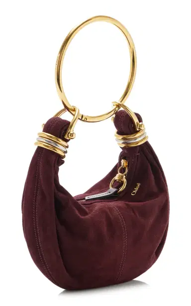Chloé Bracelet-Handle Suede Shoulder Bag | Thumbnail 3 Chloé Bracelet-Handle Suede Shoulder Bag | Thumbnail 3