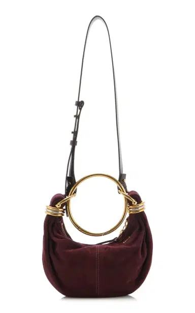 Chloé Bracelet-Handle Suede Shoulder Bag | Thumbnail 4 Chloé Bracelet-Handle Suede Shoulder Bag | Thumbnail 4