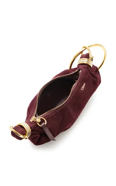 Chloé Bracelet-Handle Suede Shoulder Bag | Thumbnail 5 Chloé Bracelet-Handle Suede Shoulder Bag | Thumbnail 5