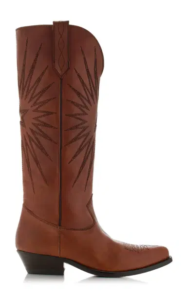 Golden Goose Wish Star Embroidered Leather Western Boots | Thumbnail 1 Golden Goose Wish Star Embroidered Leather Western Boots | Thumbnail 1