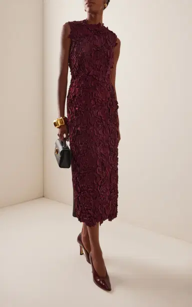 Erdem Rosette-Embellished Midi Dress | Thumbnail 2 Erdem Rosette-Embellished Midi Dress | Thumbnail 2