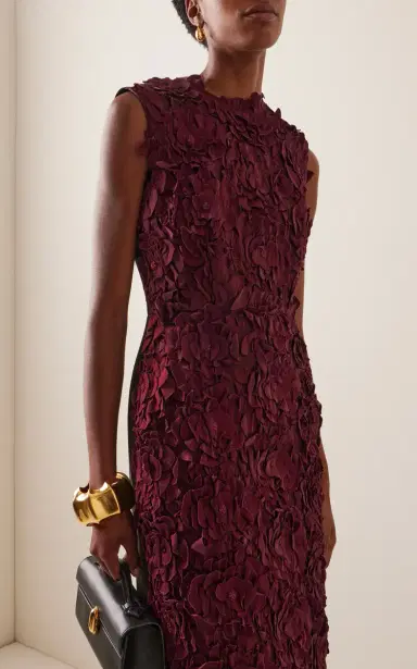 Erdem Rosette-Embellished Midi Dress | Thumbnail 3 Erdem Rosette-Embellished Midi Dress | Thumbnail 3